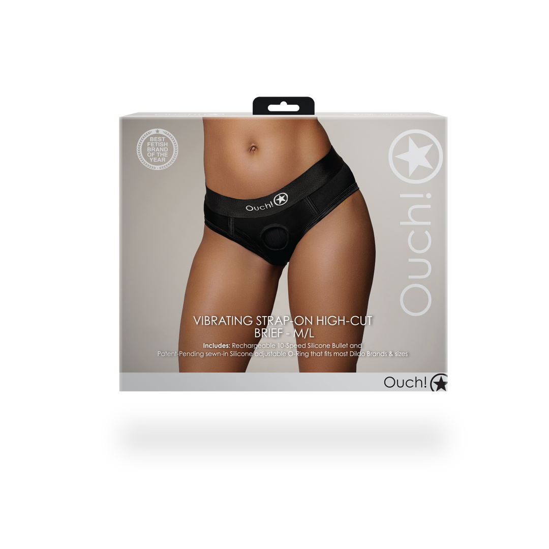 Vibrationsgürtel Hochgeschnittene Unterhose - M/L - Schwarz