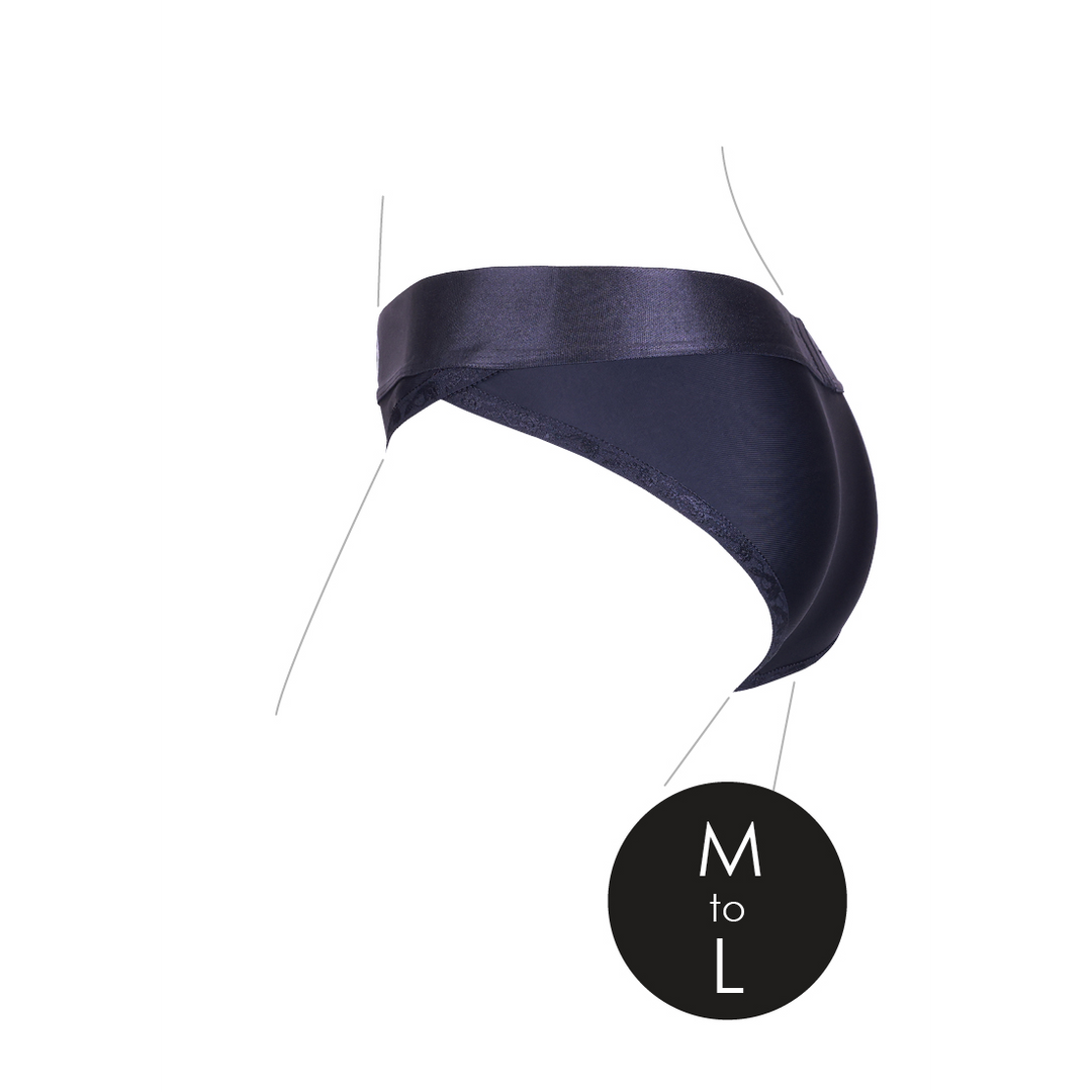 Vibrating Strap-on Hipster - M/L - Schwarz