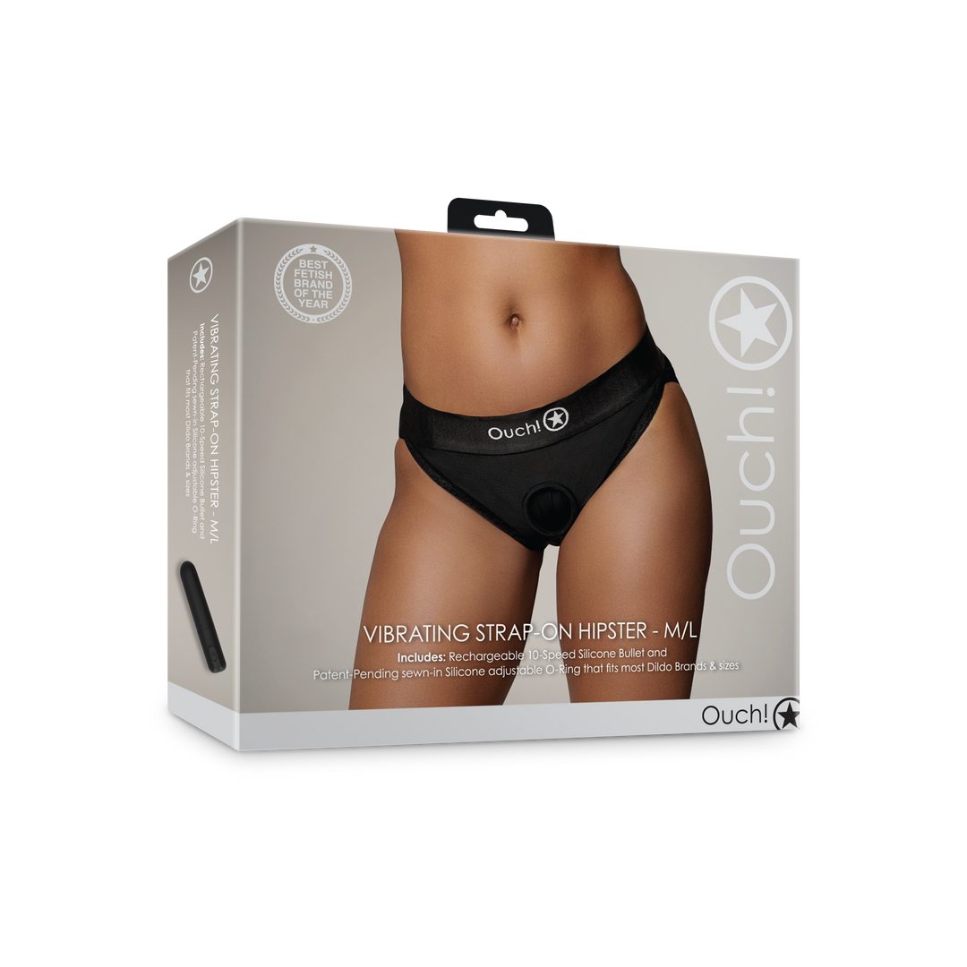 Vibrating Strap-on Hipster - M/L - Schwarz
