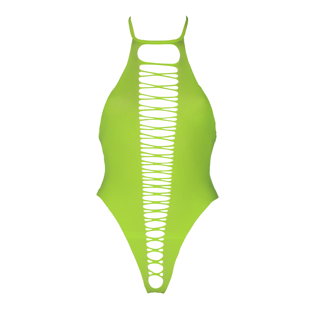 Hochgeschnittene Body - Plus Size - Neon Grün