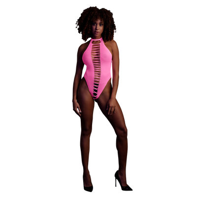 High-Cut Body - Einheitsgröße - Neonpink