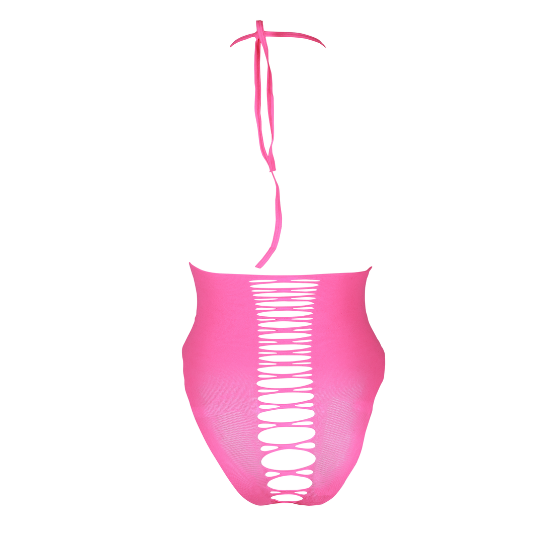 Hochgeschnittene Body - Plus Size - Neon Pink
