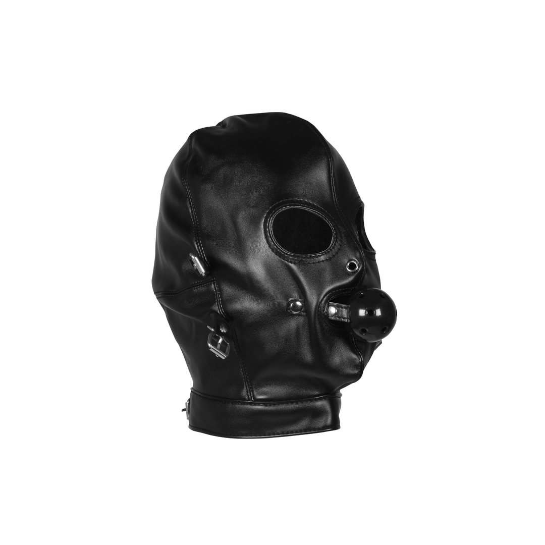 Blindfolded Maske mit atmungsaktivem Ballknebel - Schwarz
