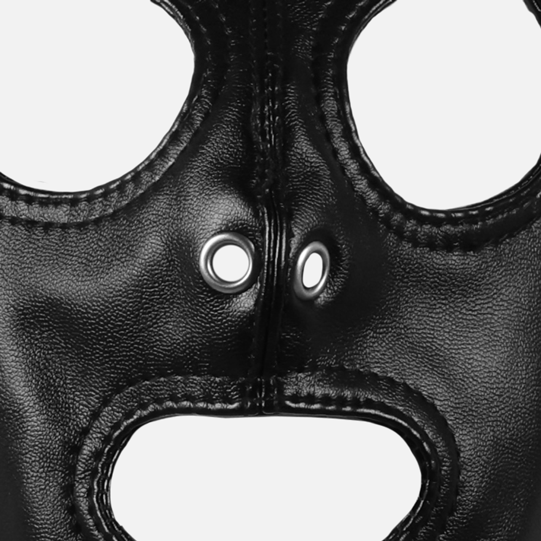 Maske mit blonden Pferdeschwanz - Schwarz