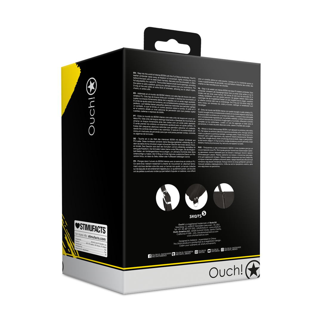 Reißverschluss Vollärmel Armfessel - Schwarz