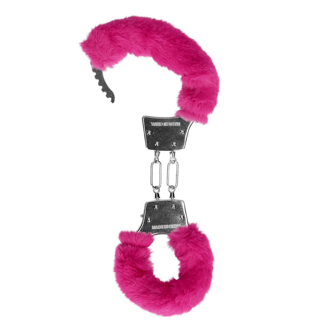Pelzige Handschellen - Pink