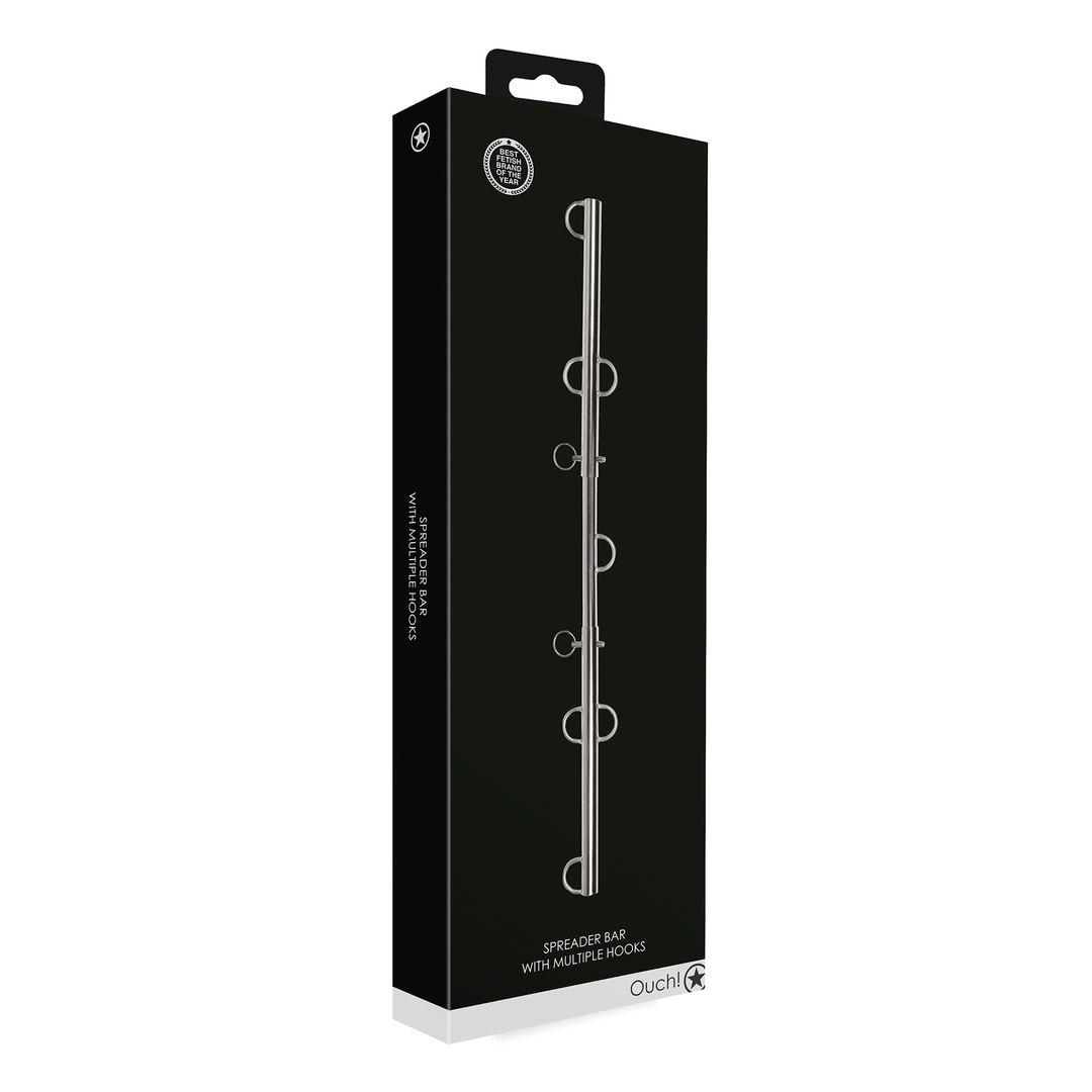 Spreizstange mit mehreren Haken - Silber