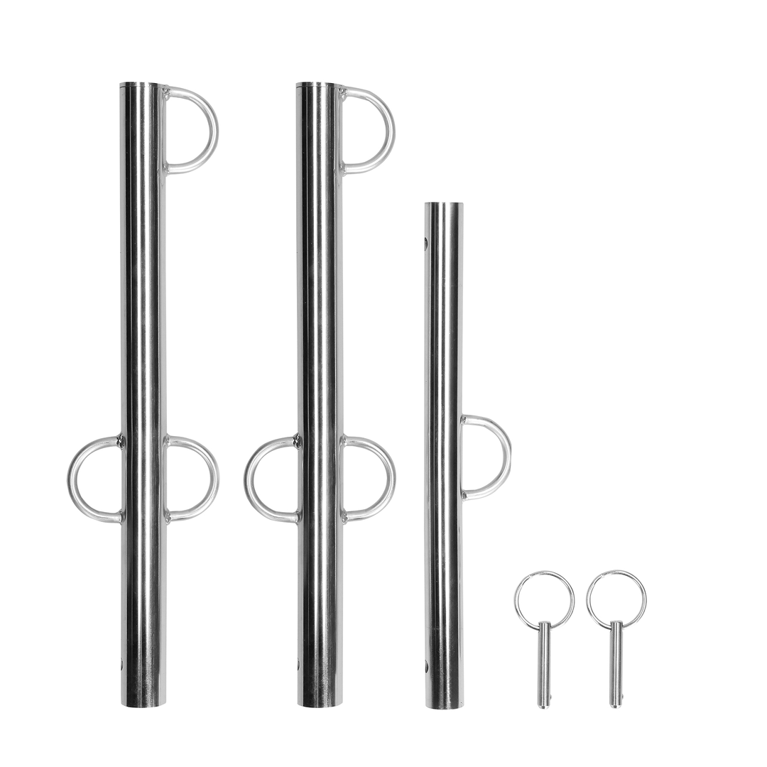Spreizstange mit mehreren Haken - Silber