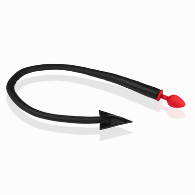 Silikon Anal Plug mit Teufelsschwanz - Schwarz