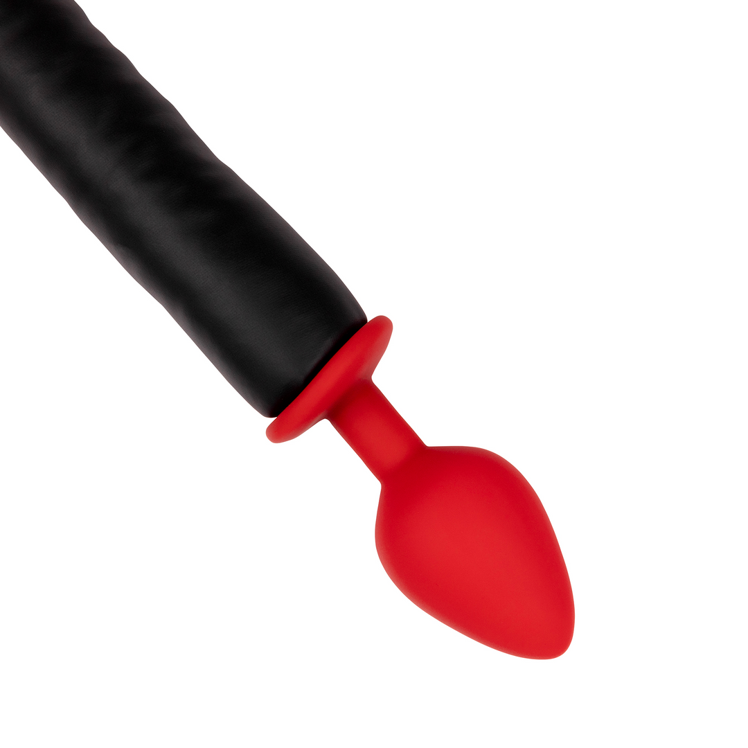 Silikon Anal Plug mit Teufelsschwanz - Schwarz