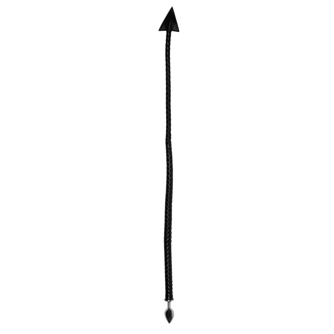 Metall Anal Plug mit Teufelsschwanz - Schwarz