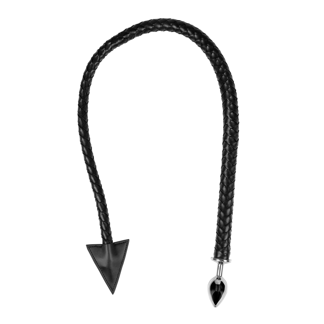 Metall Anal Plug mit Teufelsschwanz - Schwarz