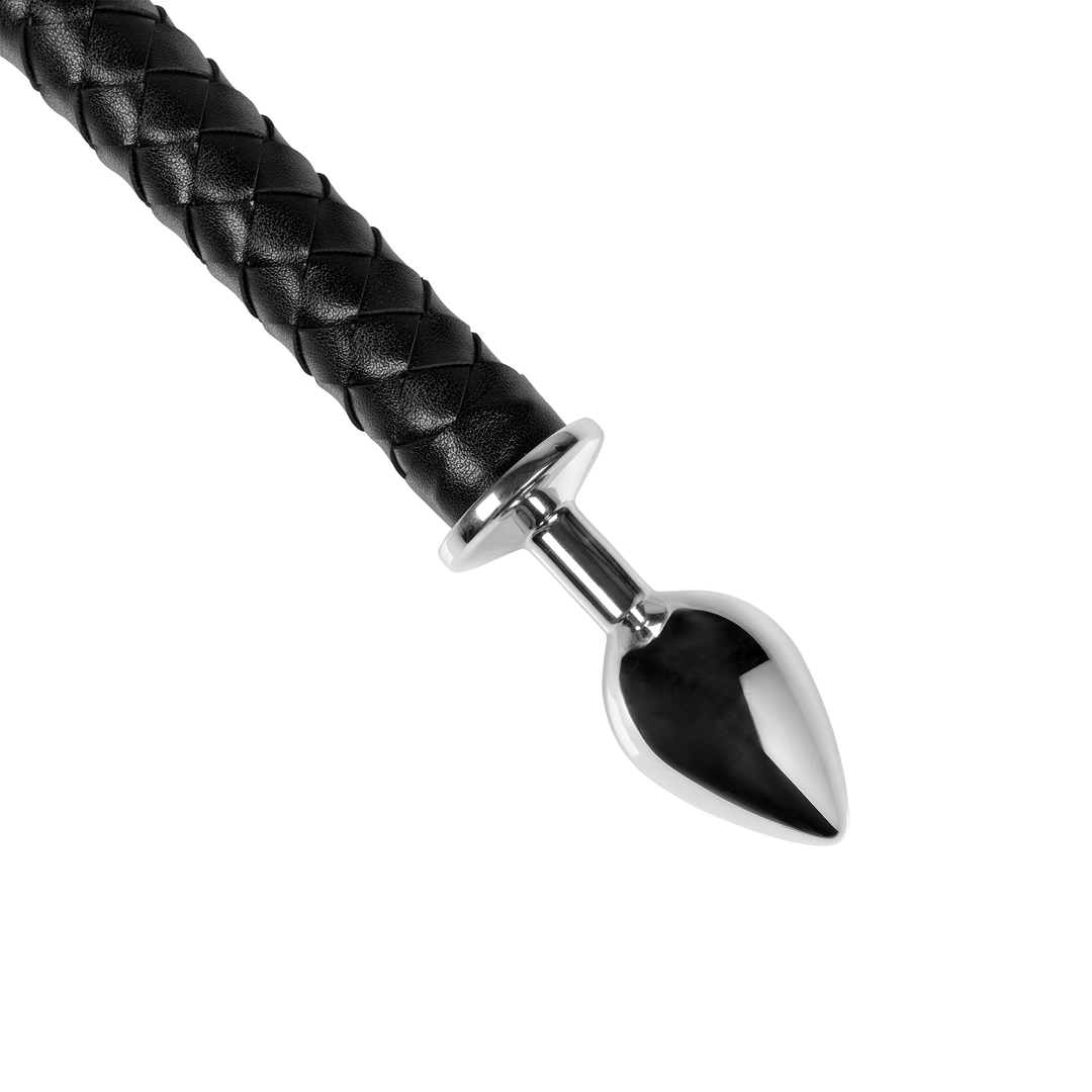 Metall Anal Plug mit Teufelsschwanz - Schwarz