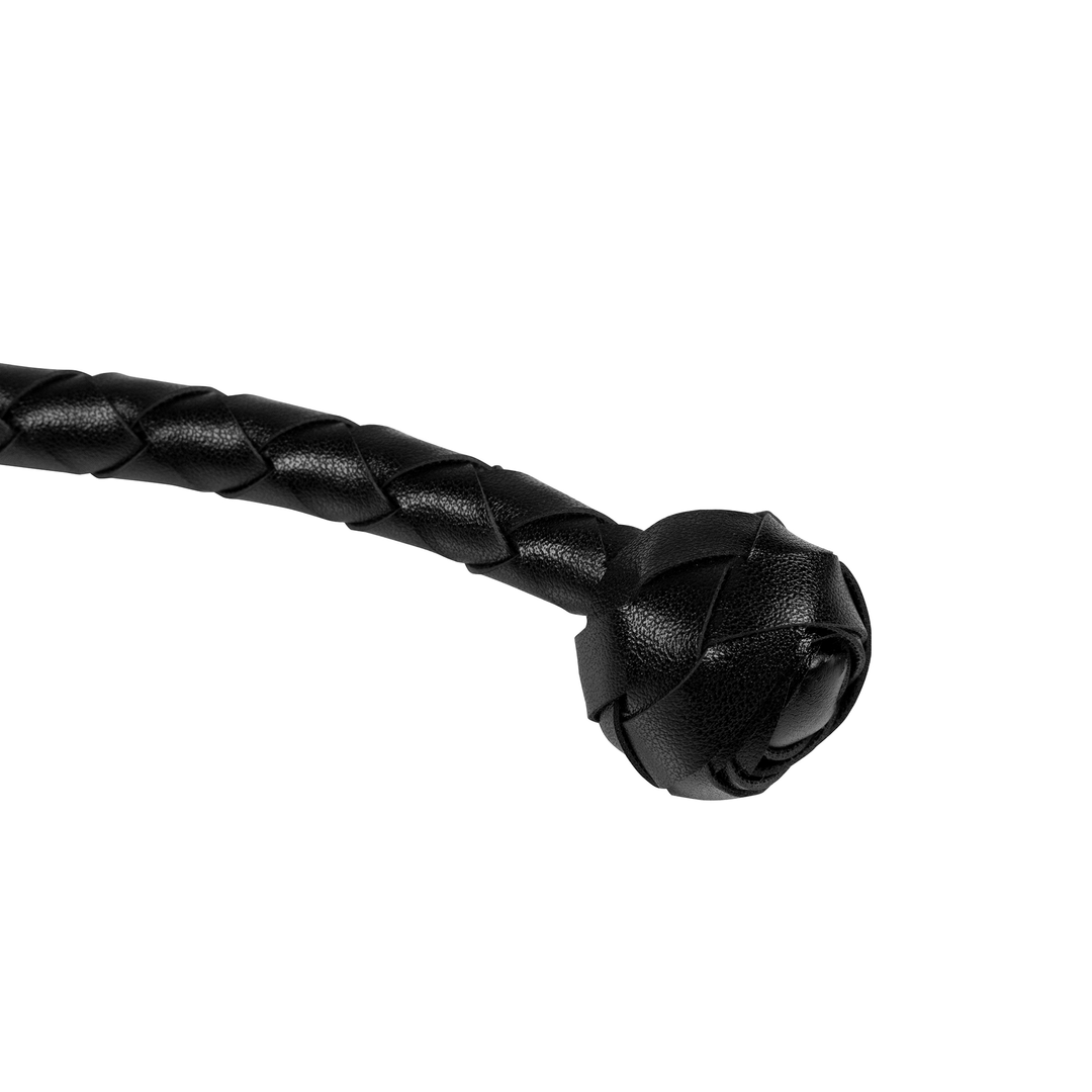 PU-Lederpeitsche mit Abschluss Knoten - Schwarz