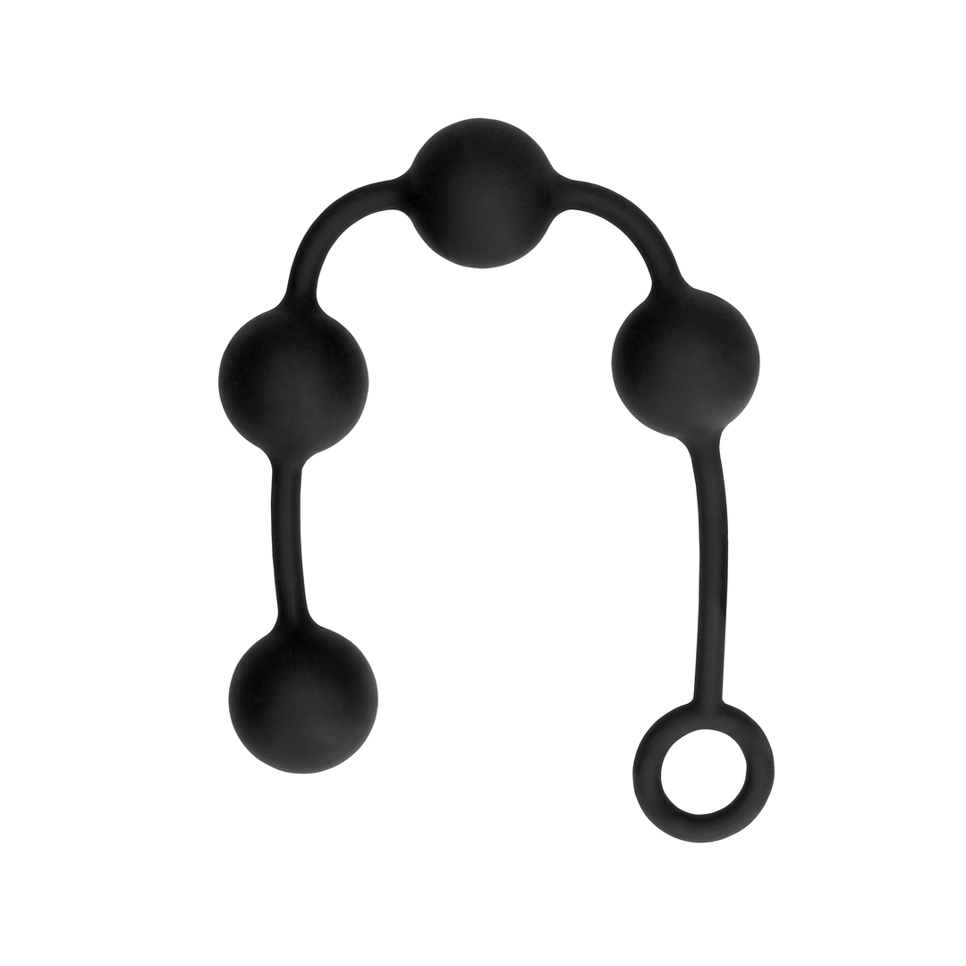 Silikon-Analkugelkette - Medium - Schwarz