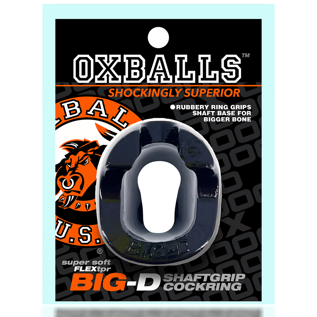 Big-D - Bigger Bulge Cockring mit Shaft Grippers - Schwarz
