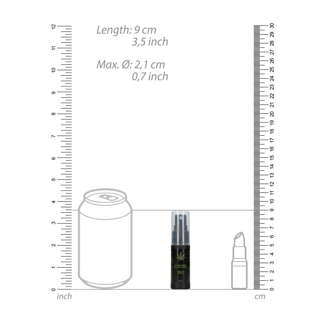 Cannabis mit Hanfsamenöl Verzögerungsspray - 0,5 fl oz / 15 ml