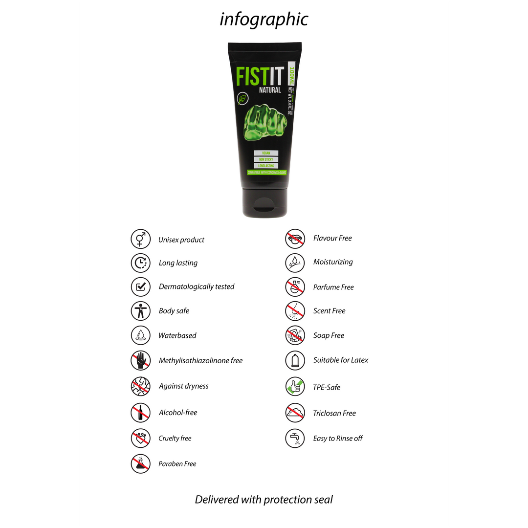 Natürlicher Wasserbasierter Gleitmittel - 3,4 fl oz / 100 ml