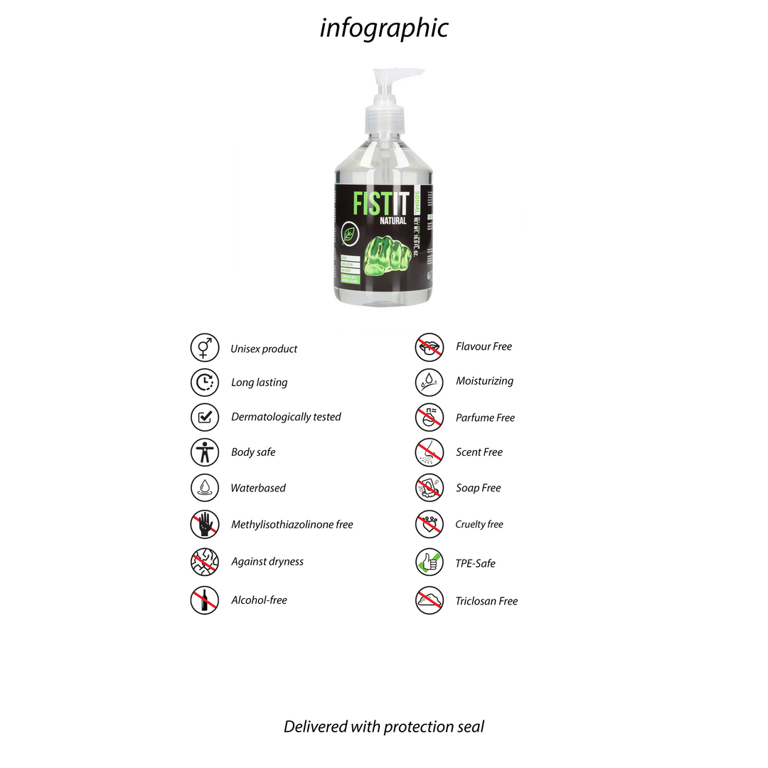 Naturale Wasserbasierte Gleitmittel - 17 fl oz / 500 ml - Pumpe