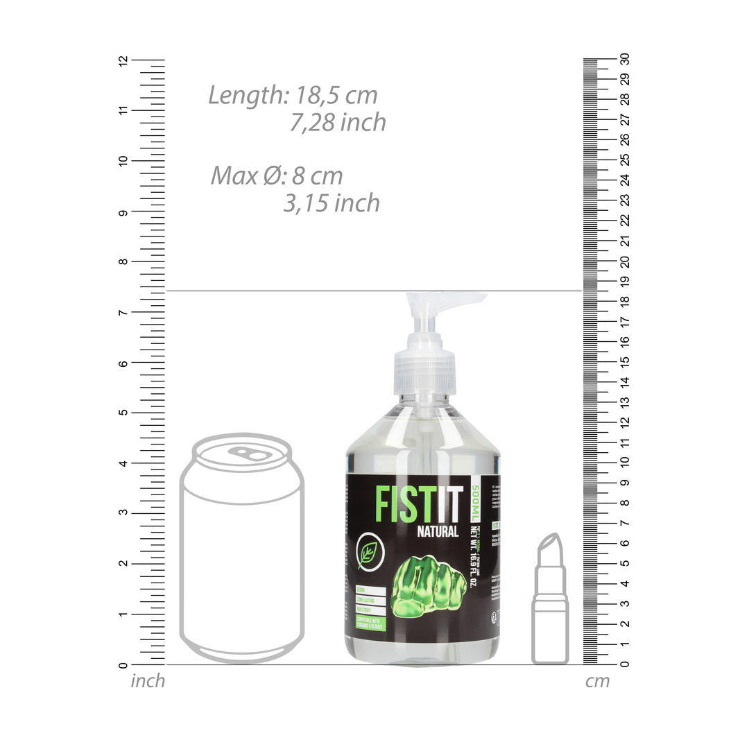 Naturale Wasserbasierte Gleitmittel - 17 fl oz / 500 ml - Pumpe