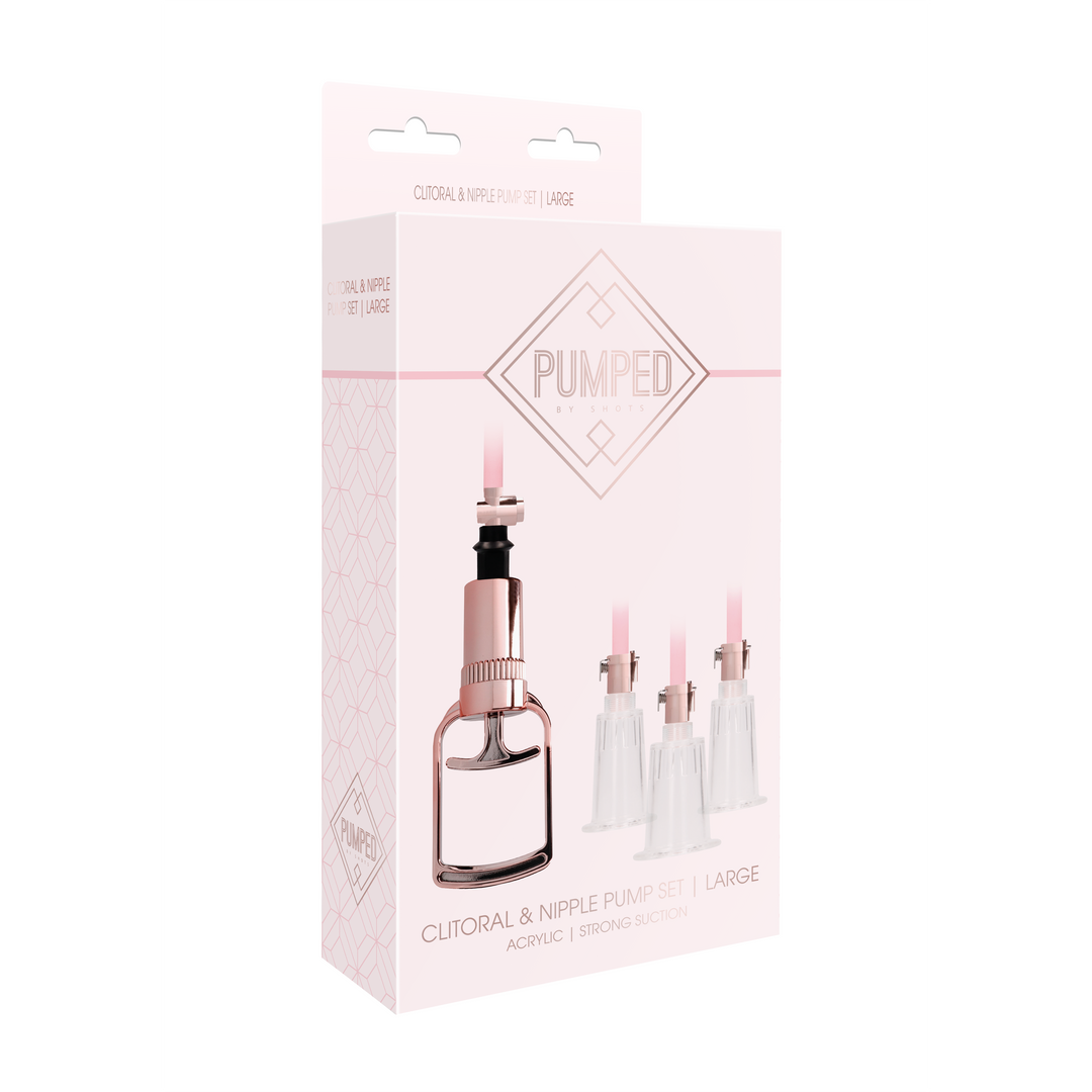 Klitoralen Brustwarzenpumpen-Set Medium - Large