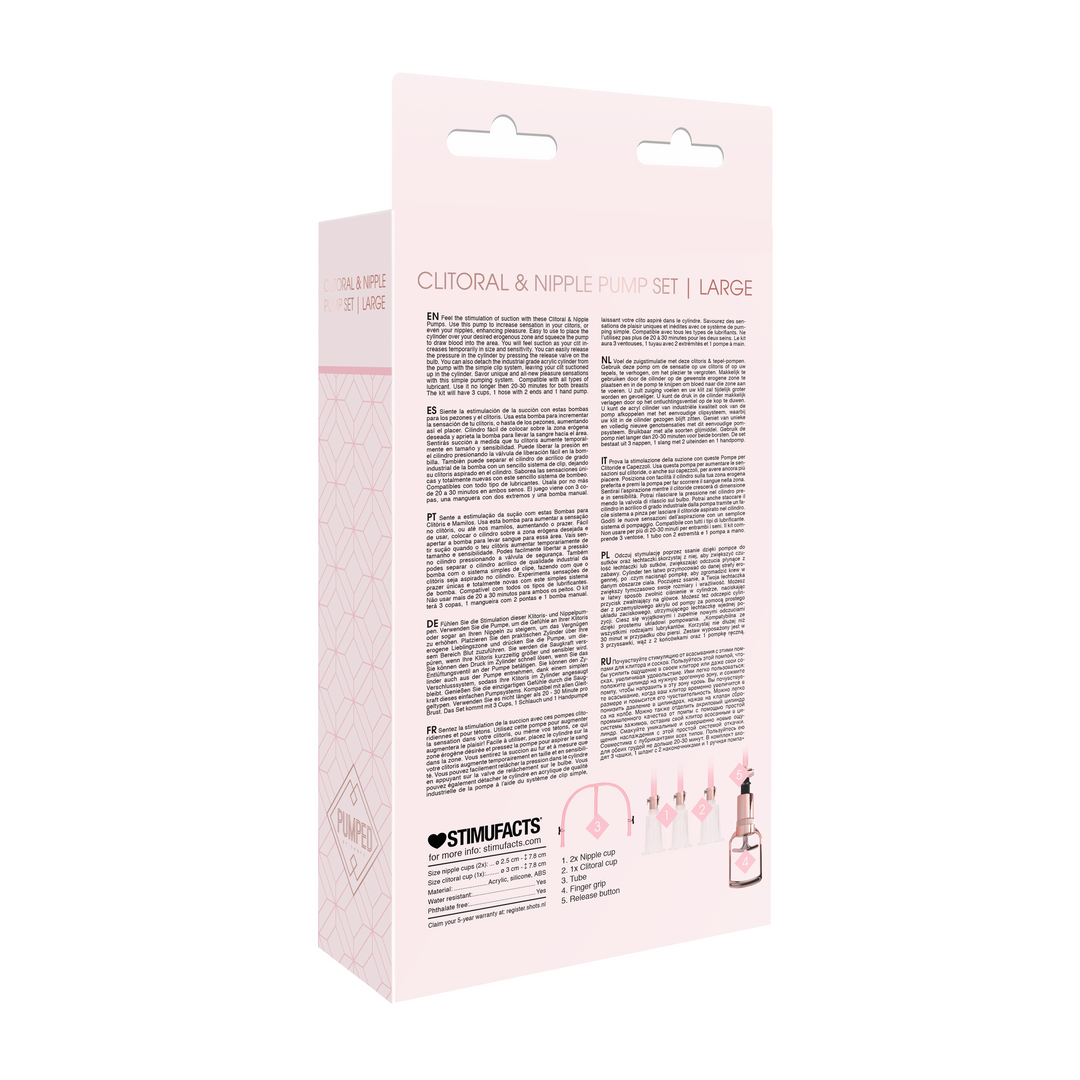 Klitoralen Brustwarzenpumpen-Set Medium - Large