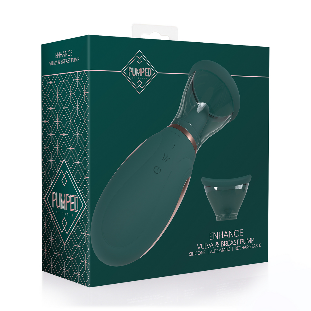 Enhance - Wiederaufladbare Vulva- und Brustpumpe - Waldgrün
