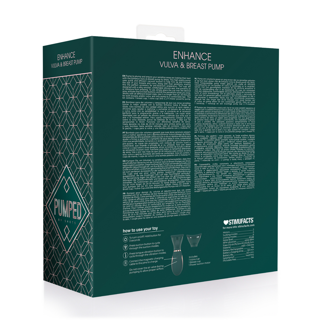 Enhance - Wiederaufladbare Vulva- und Brustpumpe - Waldgrün