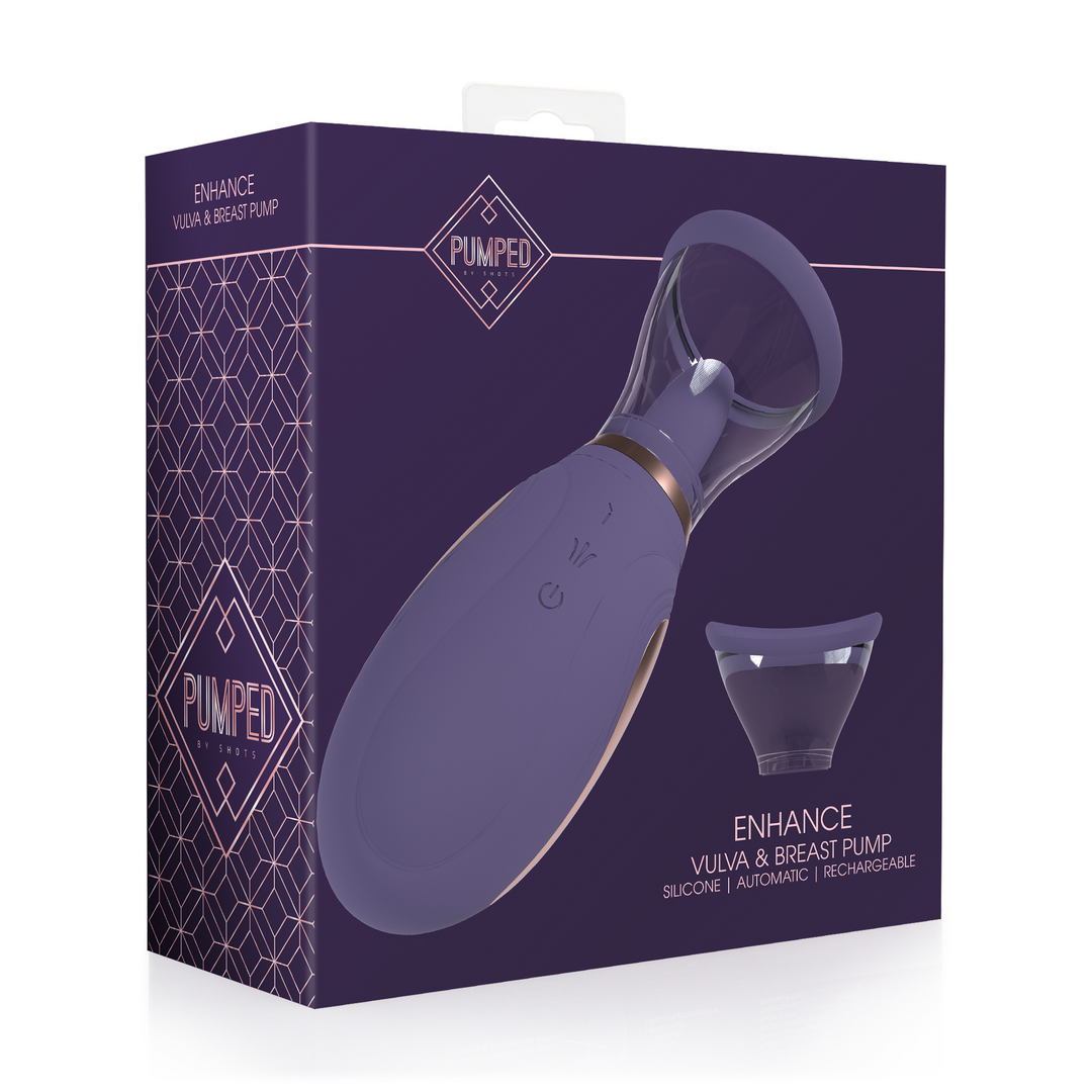 Enhance - Wiederaufladbare Vulva- und Brustpumpe - Lila