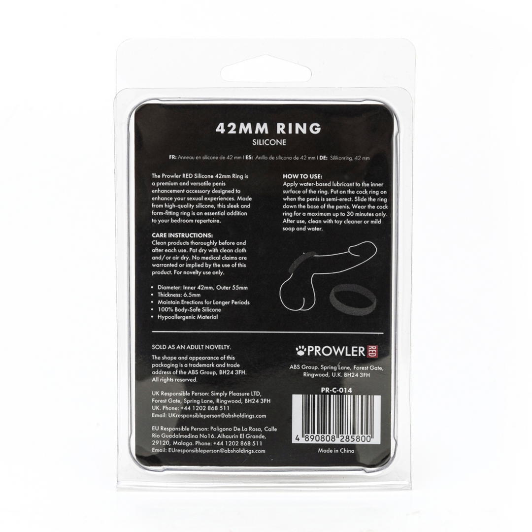 Silicone 42mm Ring - Schwarz