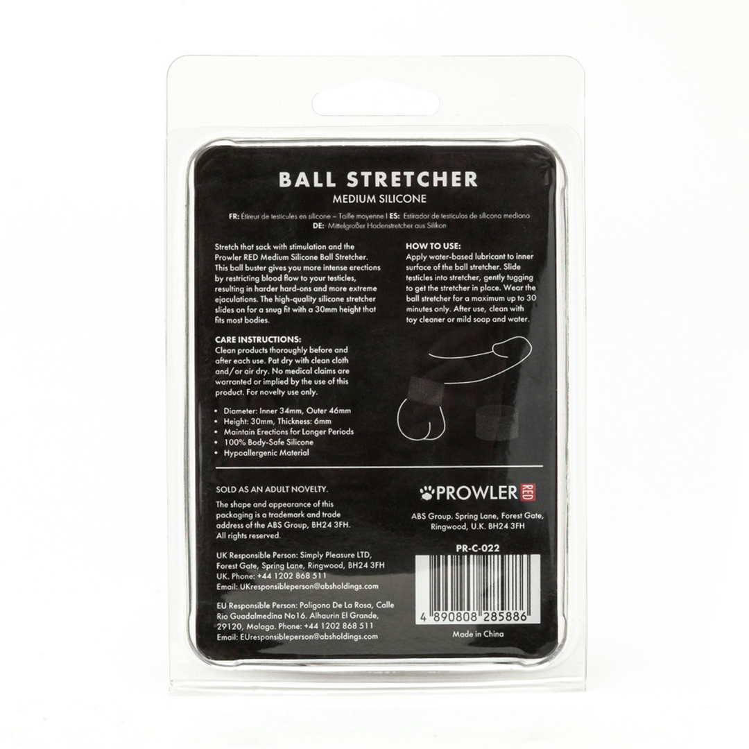 Silicone Ball Stretcher - Mittel - Schwarz
