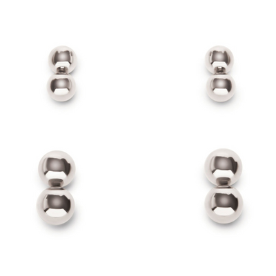 Magnetische Kugeln - 4 Paar Set - Silber