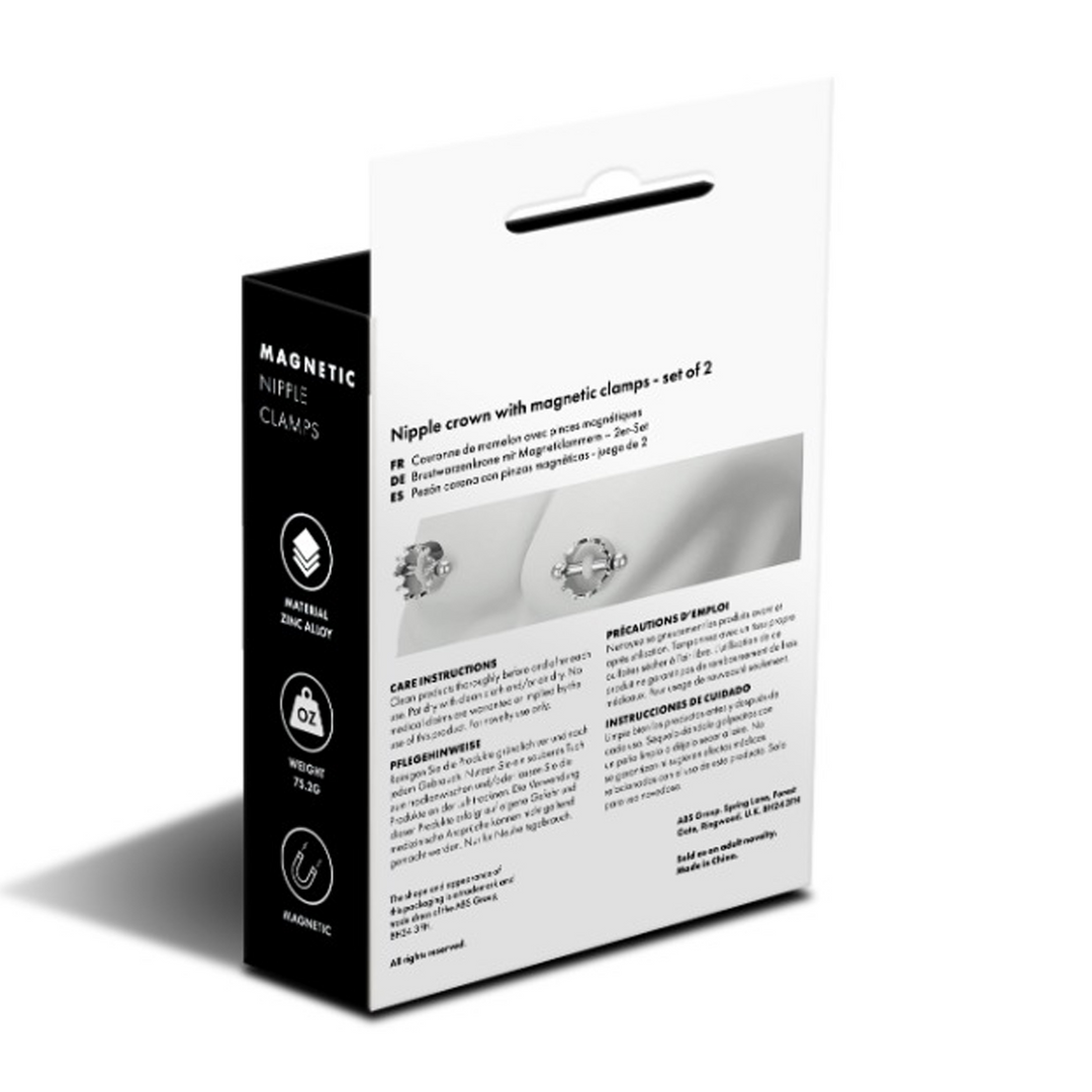Magnetische Nippelkrone Klammern - Silber