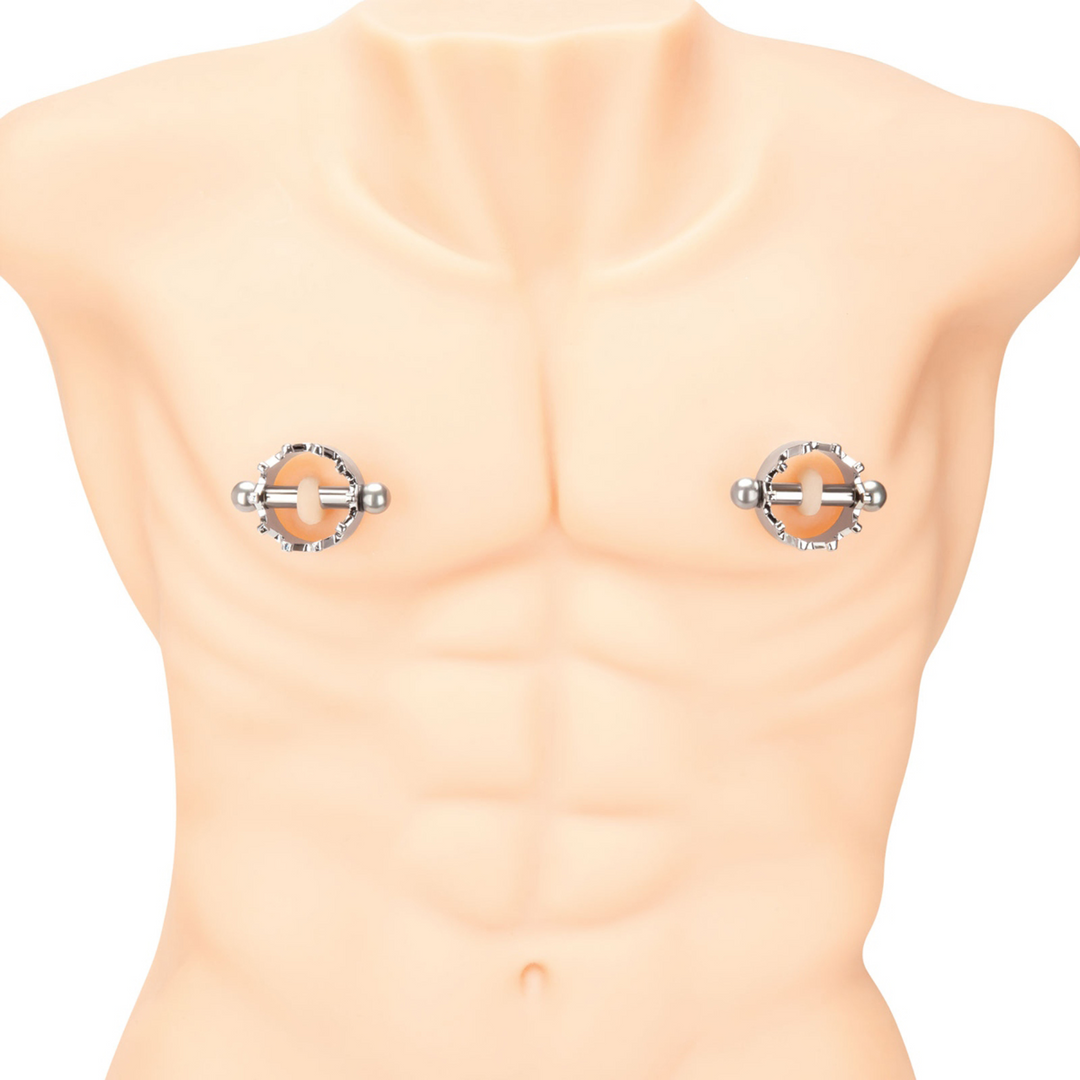 Magnetische Nippelkrone Klammern - Silber