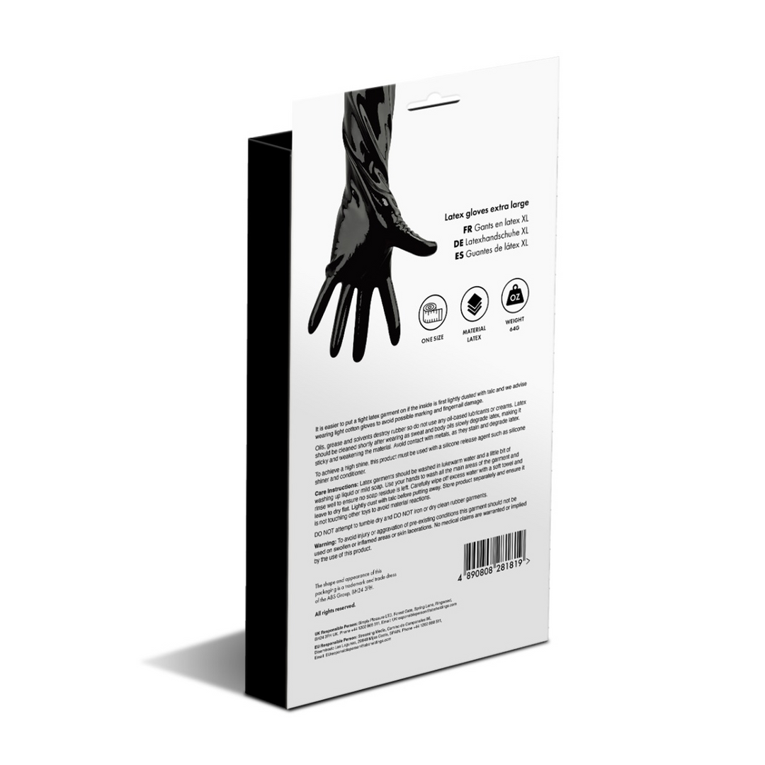 Latexhandschuhe - X Groß - Schwarz
