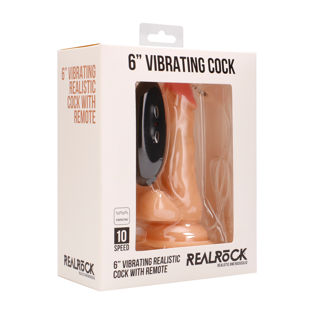 Vibrierender realistischer Penis mit Hodensack - 6 / 15 cm