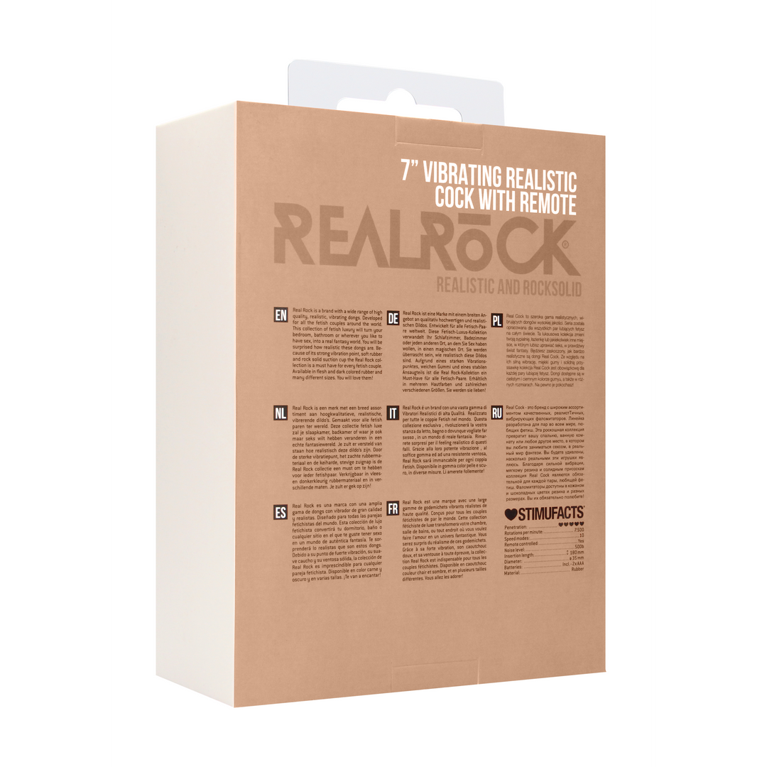 Vibrierender realistischer Penis mit Hodensack - 7 / 18 cm