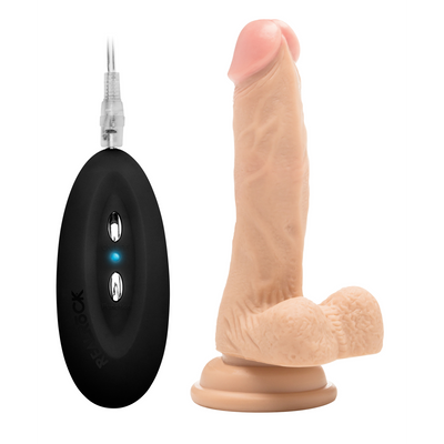 Vibrierender realistischer Penis mit Hodensack - 7 / 18 cm