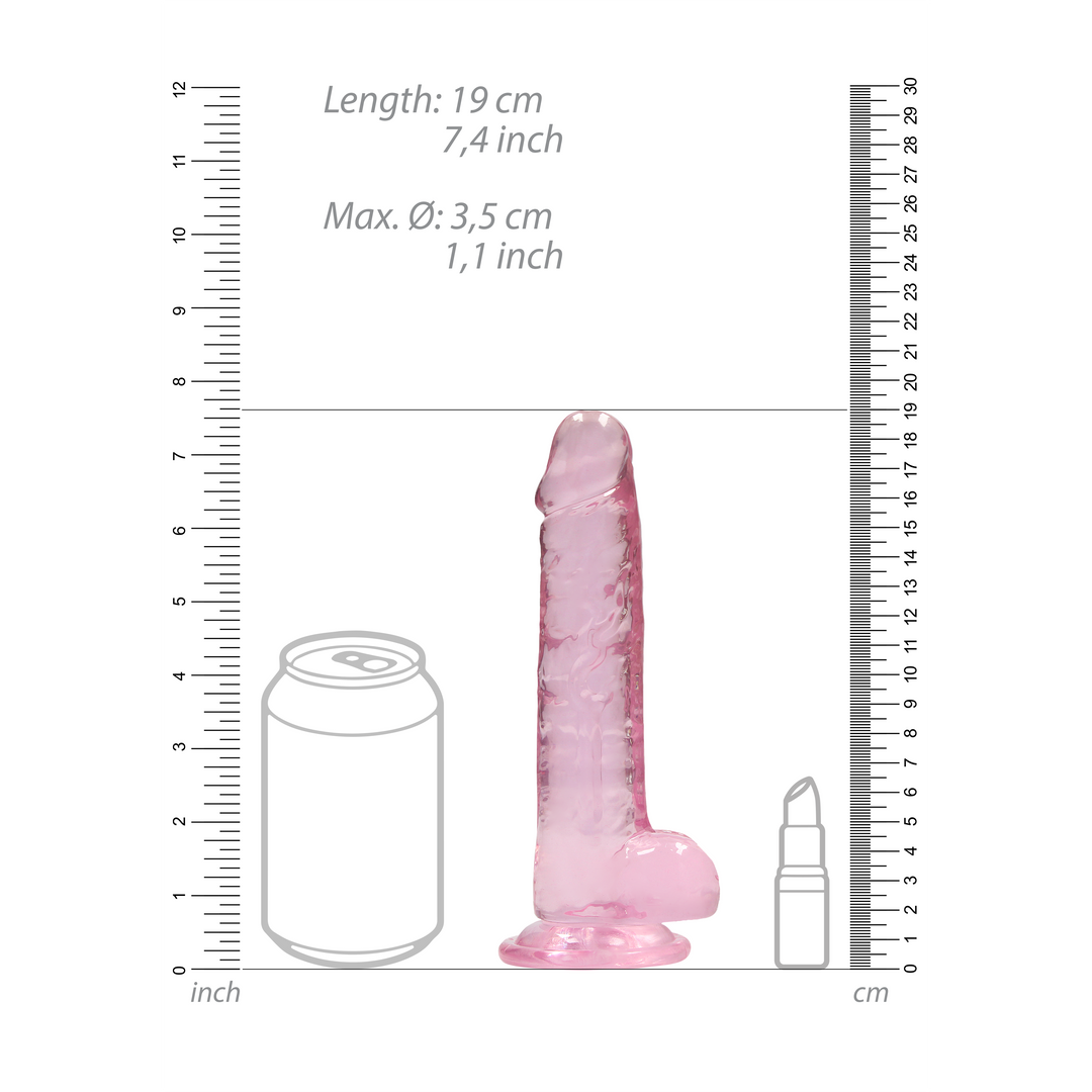 Realistischer Dildo mit Balls - 7 / 18 cm