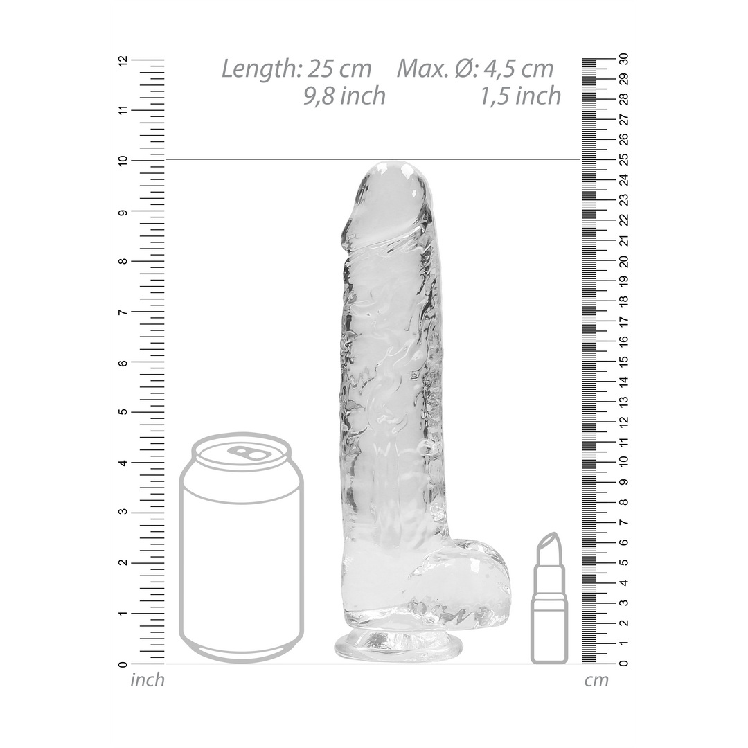 Realistischer Dildo mit Balls - 9 / 23 cm