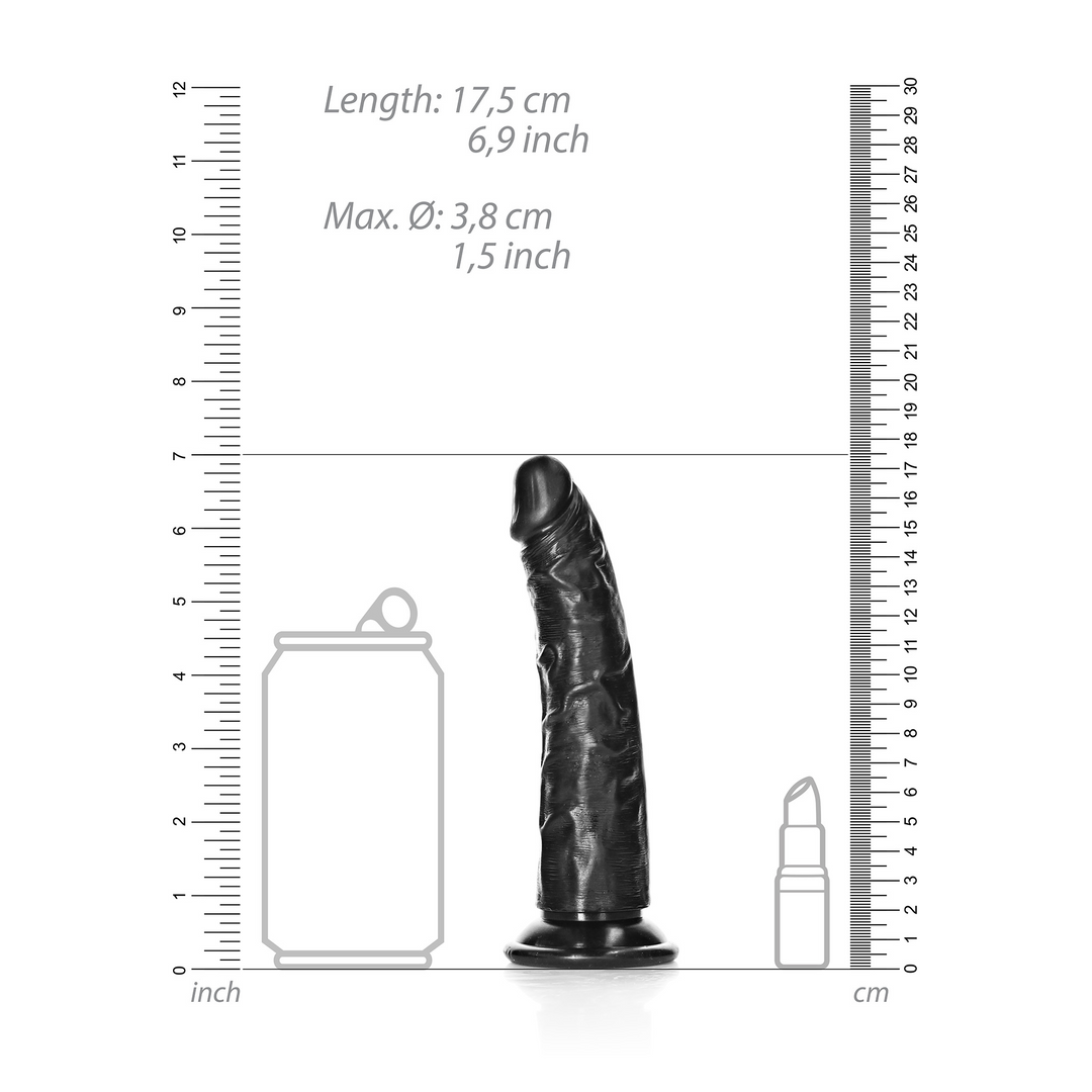 Slim realistischer Dildo mit Saugnapf - 6 / 15,5 cm