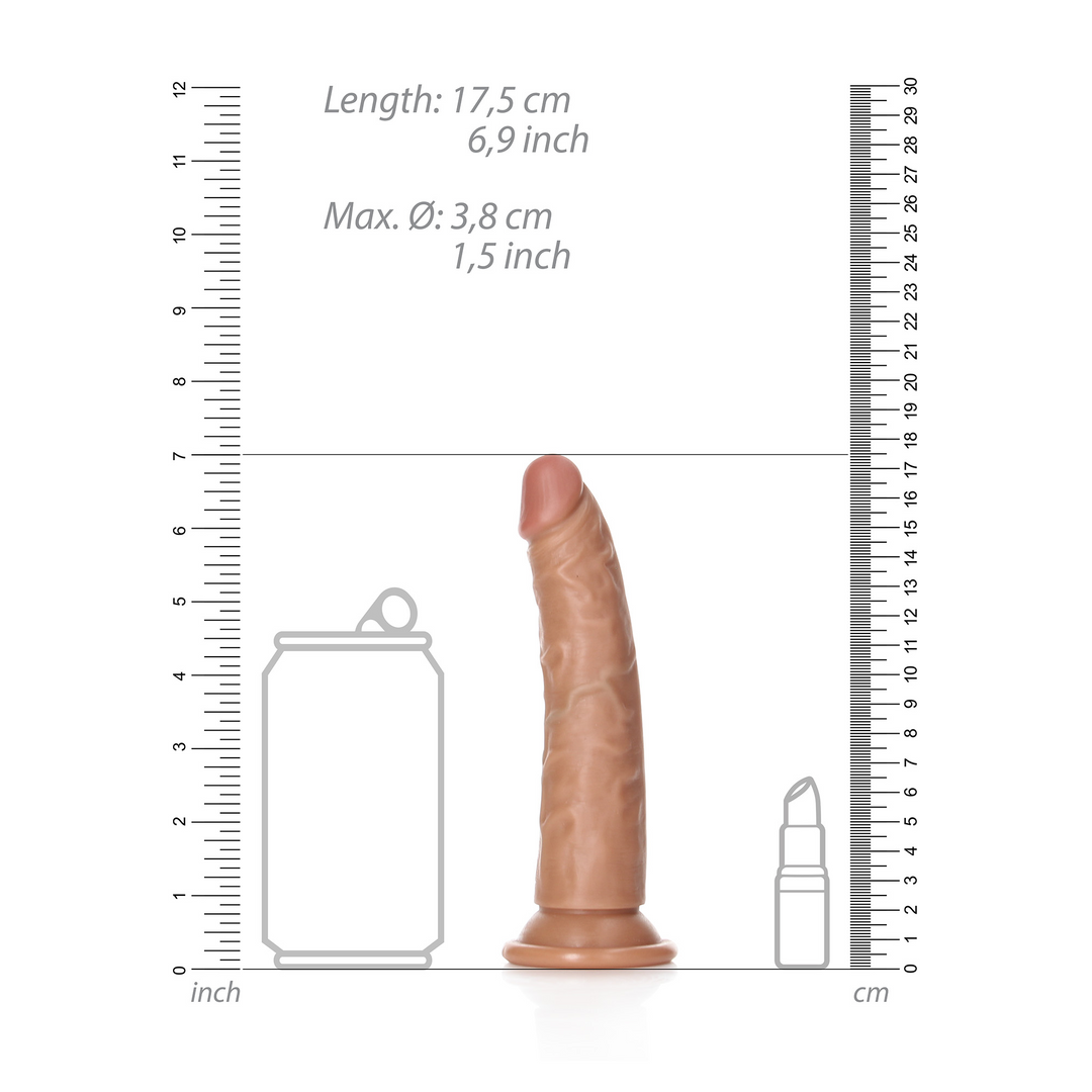 Slim realistischer Dildo mit Saugnapf - 6 / 15,5 cm