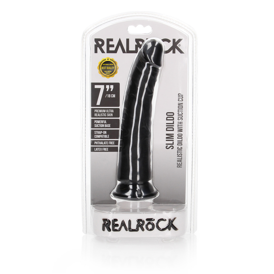 Slim realistischer Dildo mit Saugnapf - 7 / 18 cm