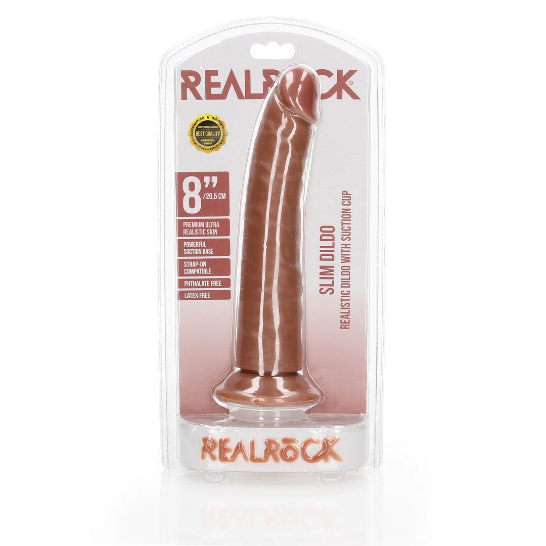 Slim realistischer Dildo mit Saugnapf - 8 / 20,5 cm
