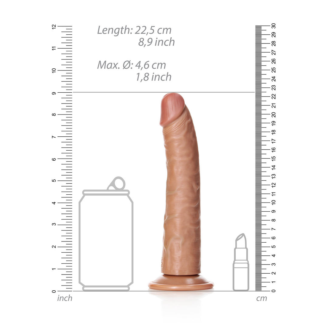 Slim realistischer Dildo mit Saugnapf - 8 / 20,5 cm