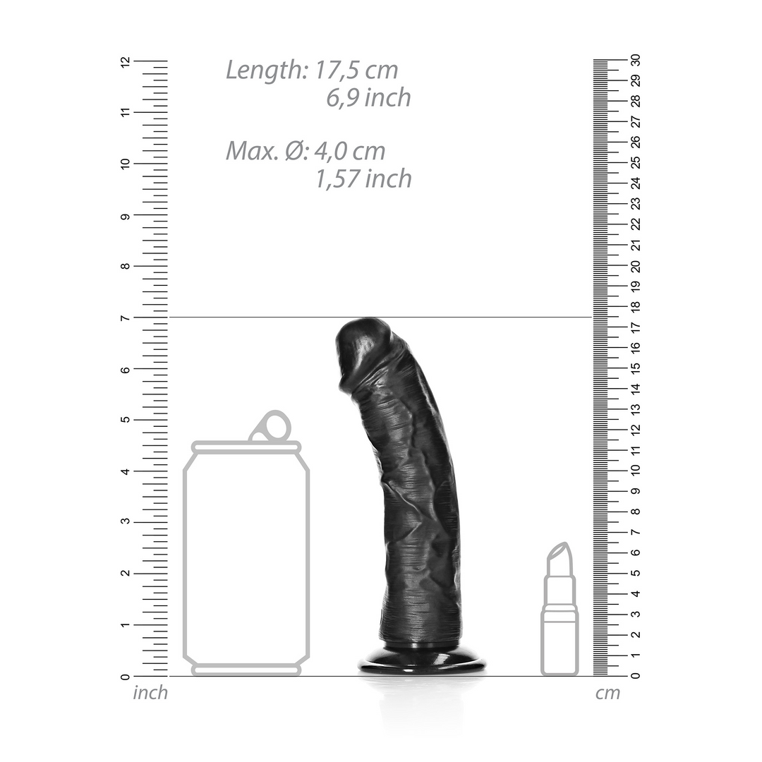 Gekrümmter realistischer Dildo mit Saugfuß - 6 / 15,5 cm