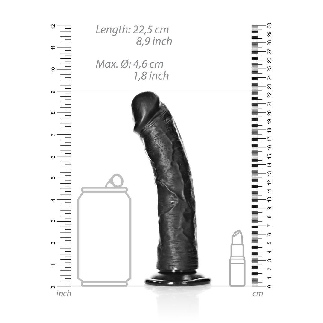 Gekrümmter realistischer Dildo mit Saugfuß - 8 / 20,5 cm