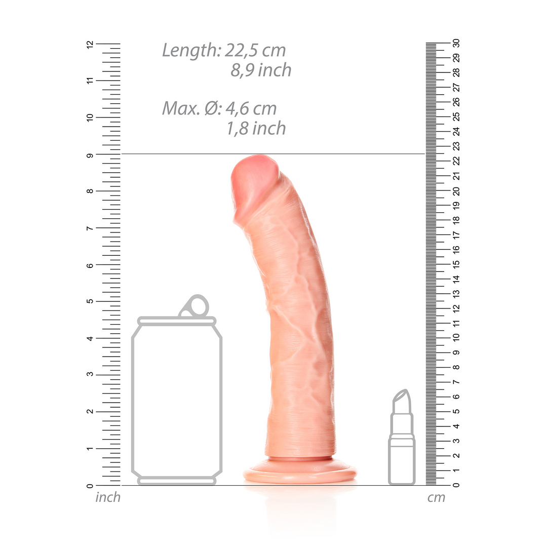 Kurviger realistischer Dildo mit Saugnapf - 8 / 20,5 cm