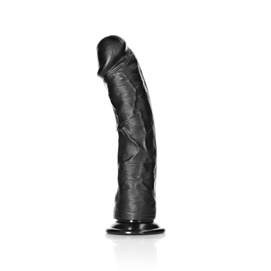 Gebogener realistischer Dildo mit Saugfuß - 9 / 23 cm
