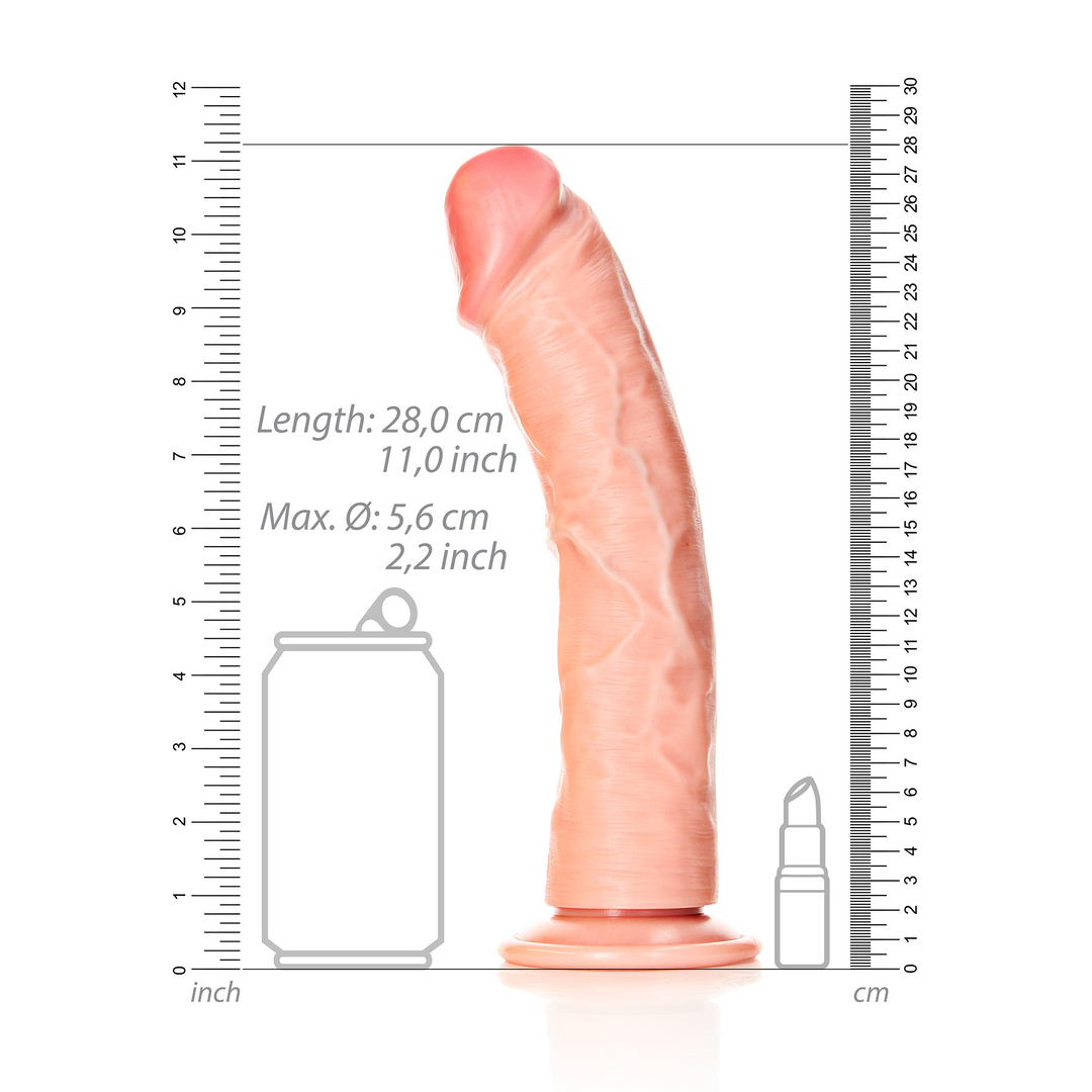 Bogener realistischer Dildo mit Saugnapf - 10 / 25,5 cm